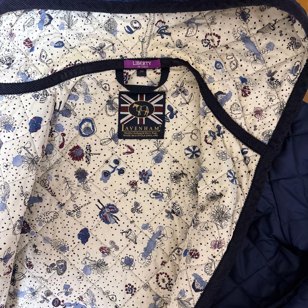 値下げ　LAVENHAM ネイビー リバティ　ブランドン 36 ミナペルホネン