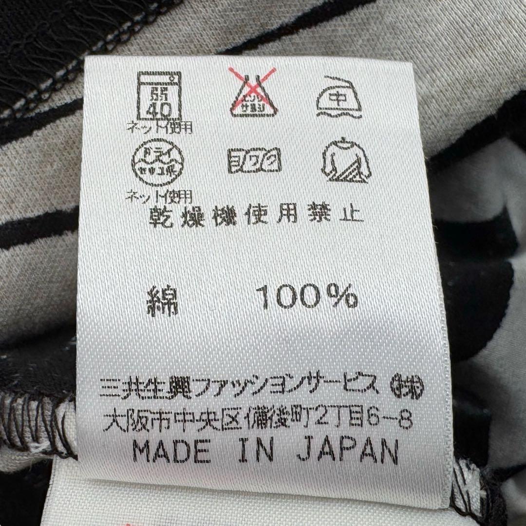 LEONARD レオナール カットソー Tシャツ 半袖 ブラック 花柄 綿 黒色