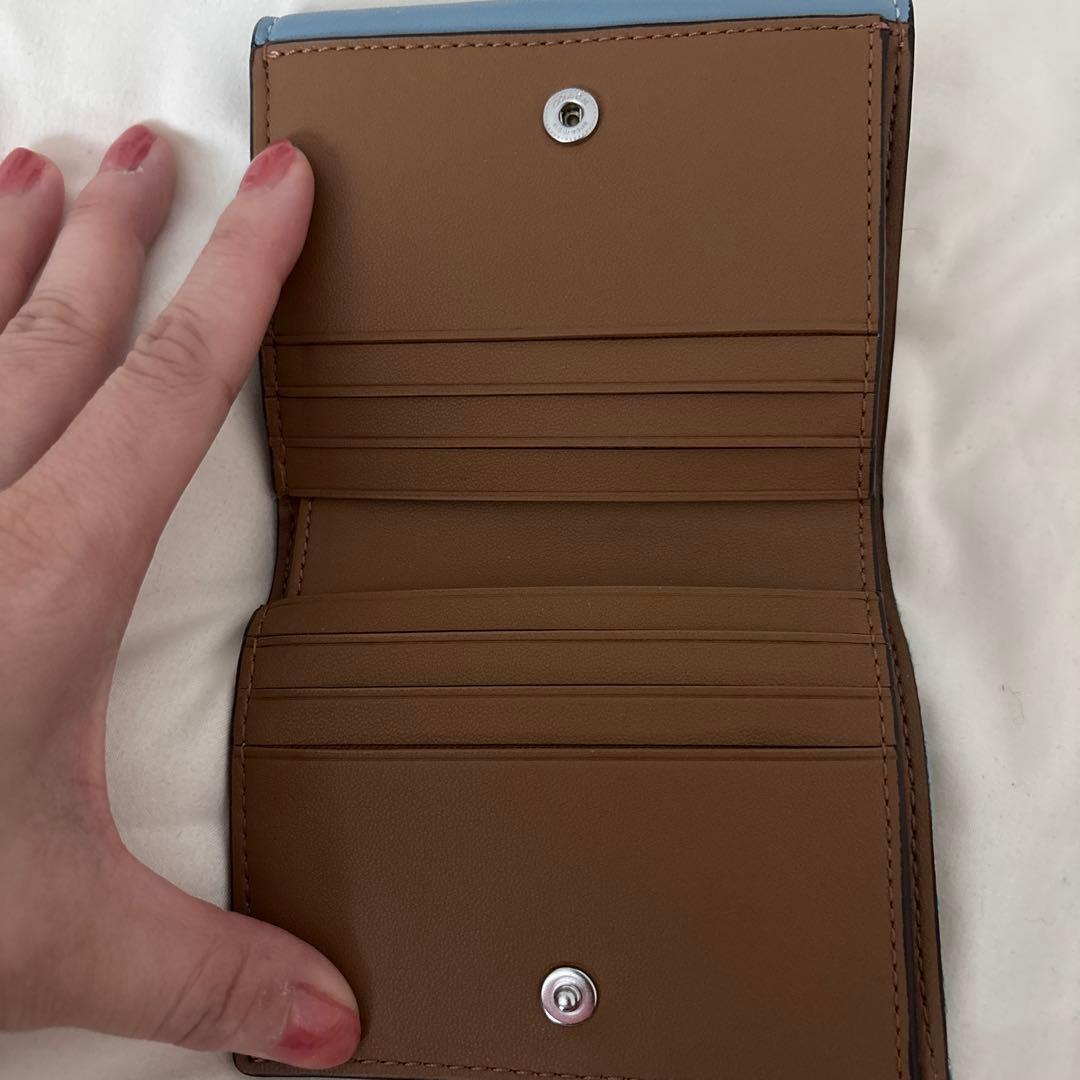 美品 ❗️COACHコーチスモールモーガンウォレットシグネチャーシャンブレー 財布