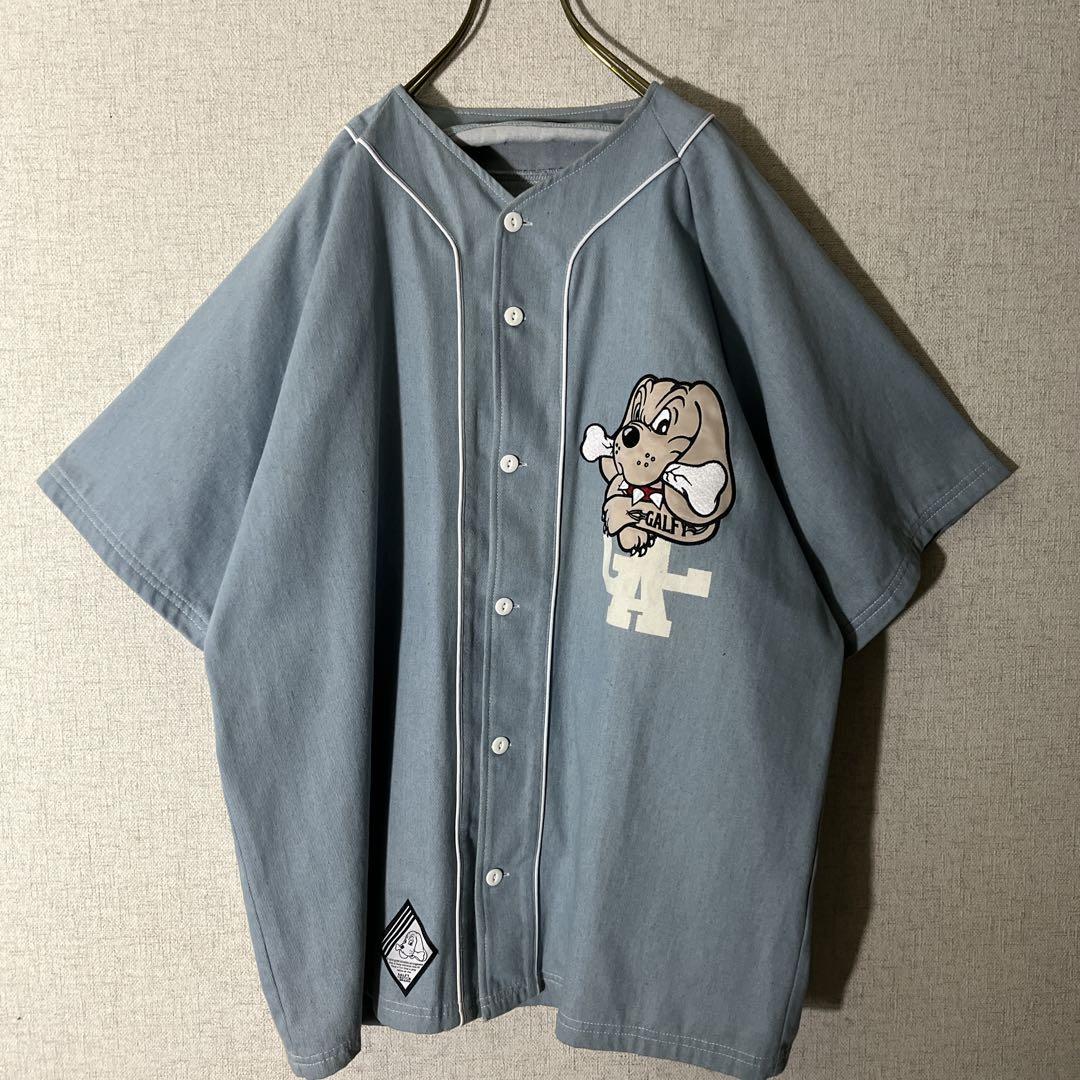 GALFY ガルフィー デニム ベースボールシャツ ビックロゴ