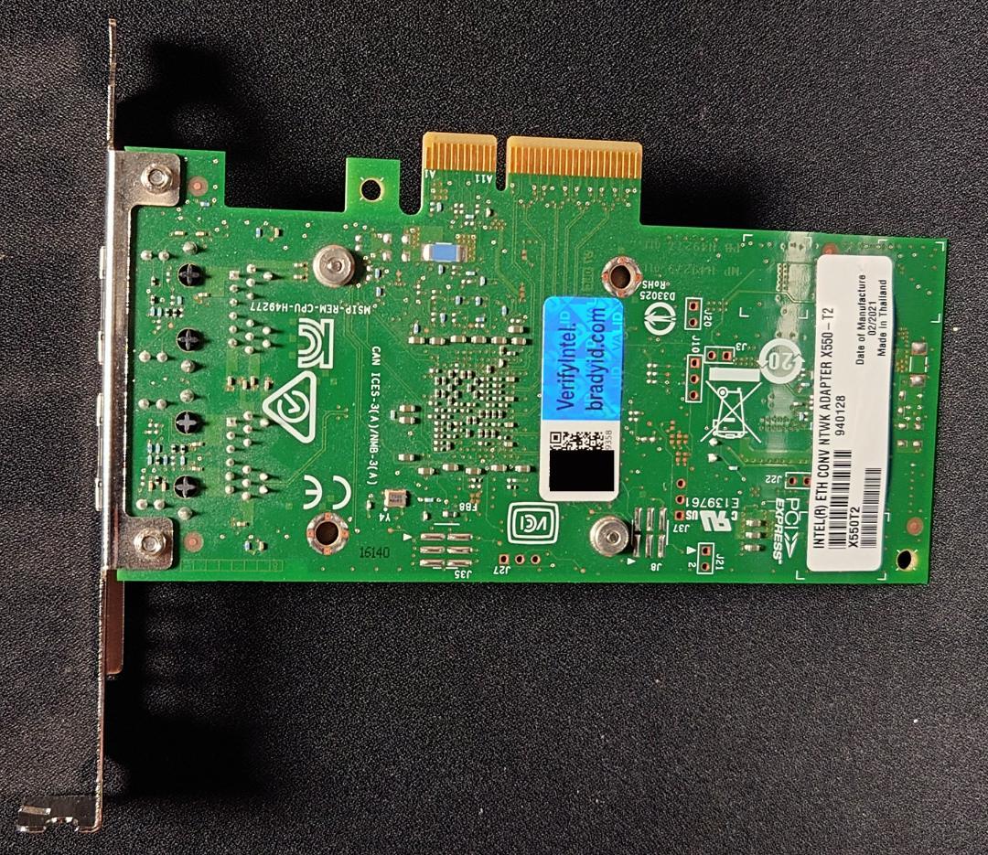 Intel純正 X550-T2 10GbE RJ45×2ポート LANカード
