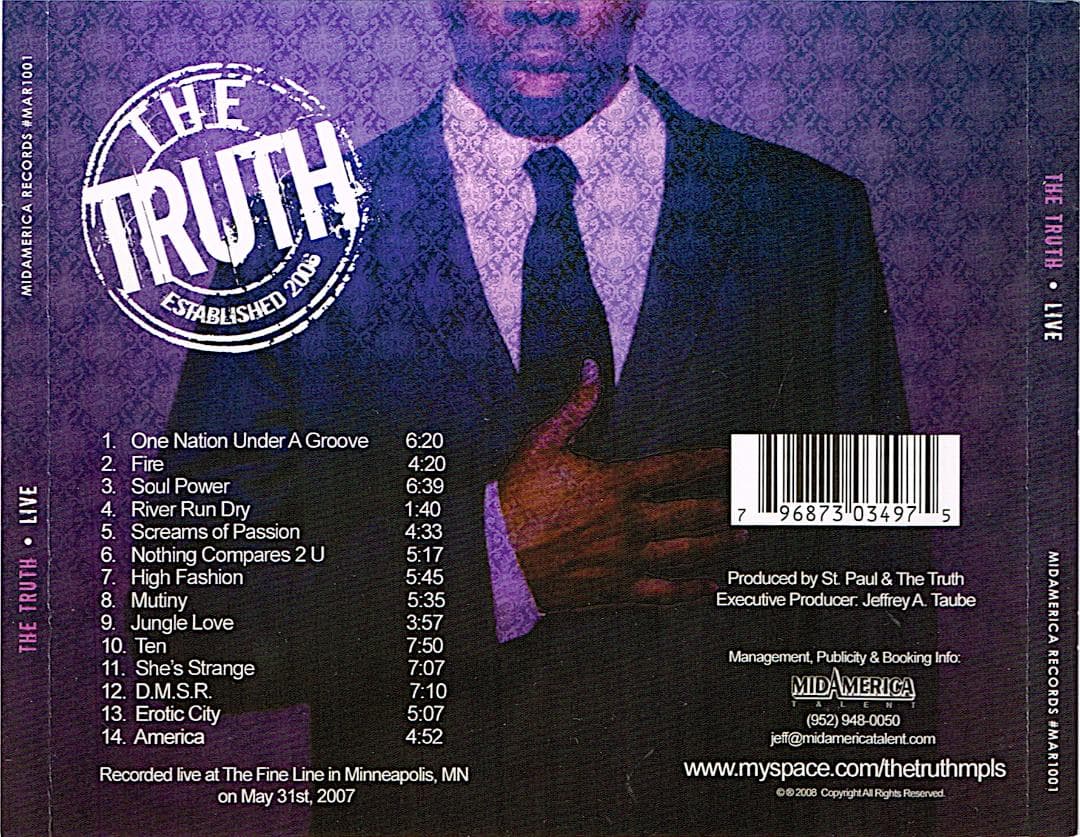 THE TRUTH - LIVE　プリンス　ミネアポリス　激レア・インディソウル