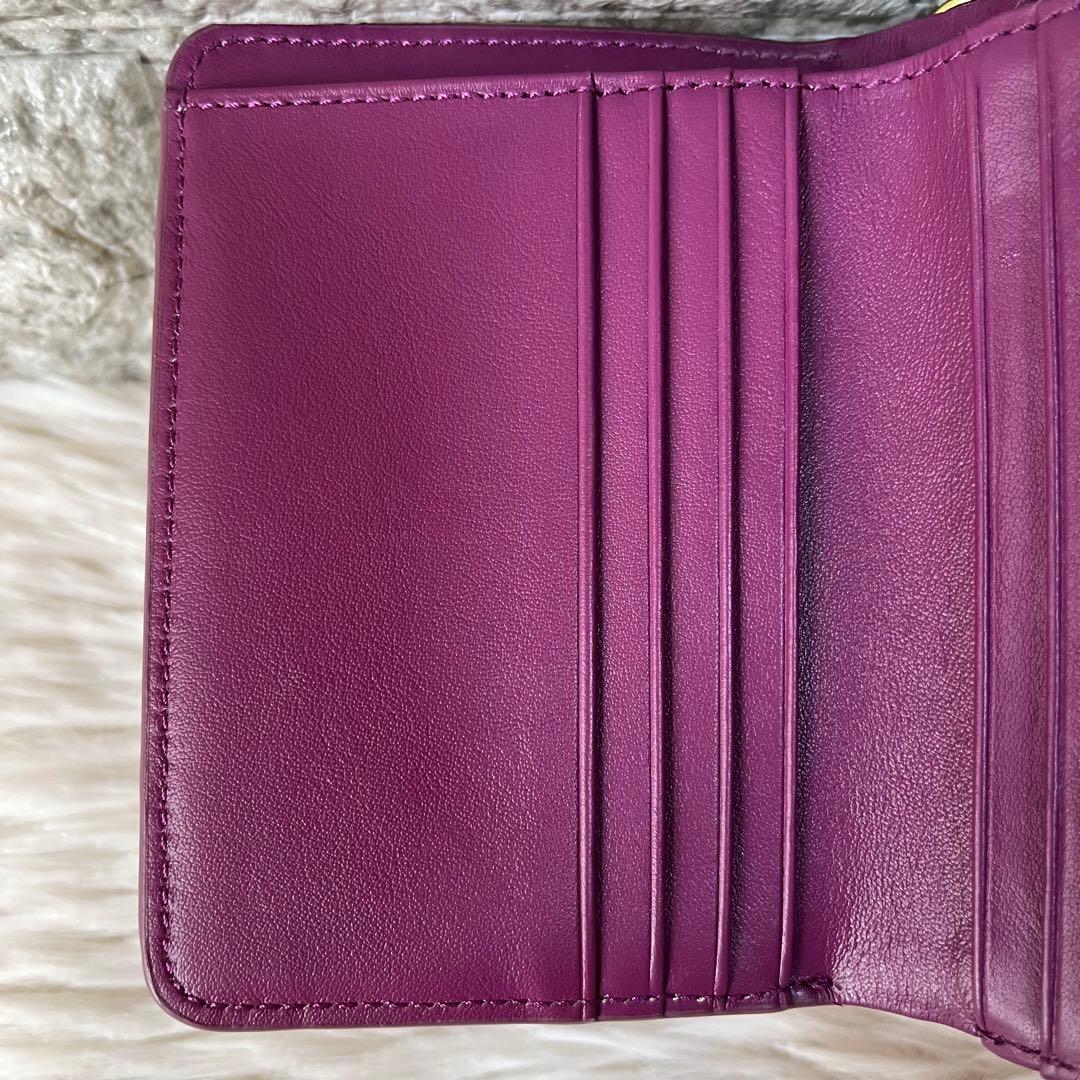 【美品】日テレ　ポシュレ　イタリアZUMA シャイニングクロコ コンパクト財布