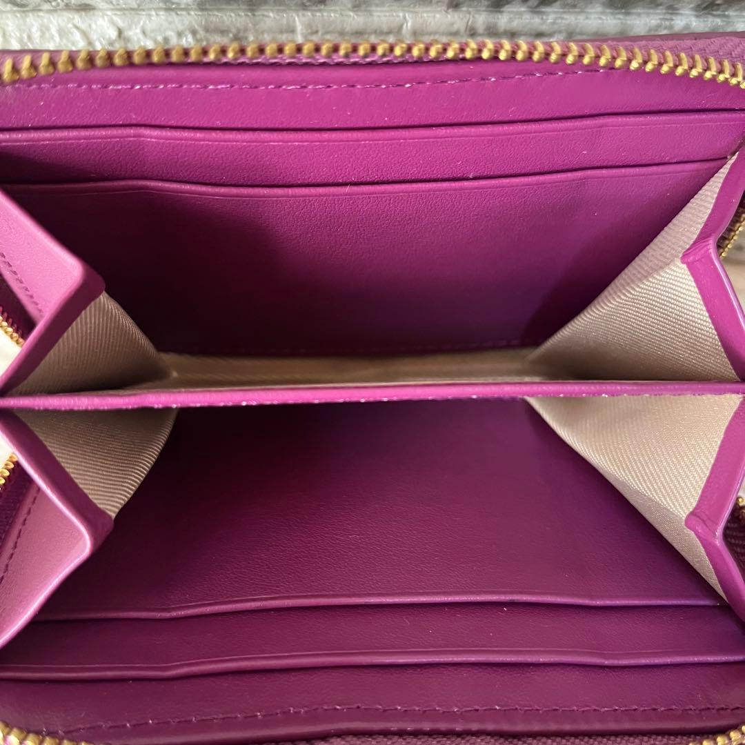 【美品】日テレ　ポシュレ　イタリアZUMA シャイニングクロコ コンパクト財布