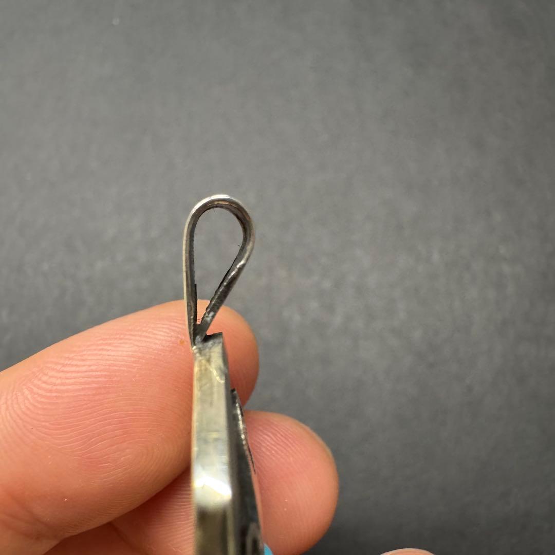 【ホピ オーバーレイ ターコイズ 】ペンダントトップ sterling刻印