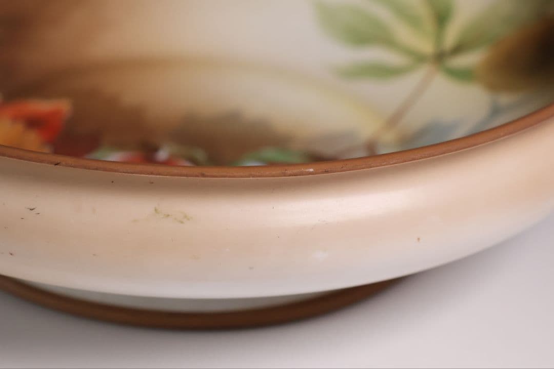 【CM292】オールドノリタケ 栗 鉢 皿 明治 菓子器 ボウル 日本 陶磁器
