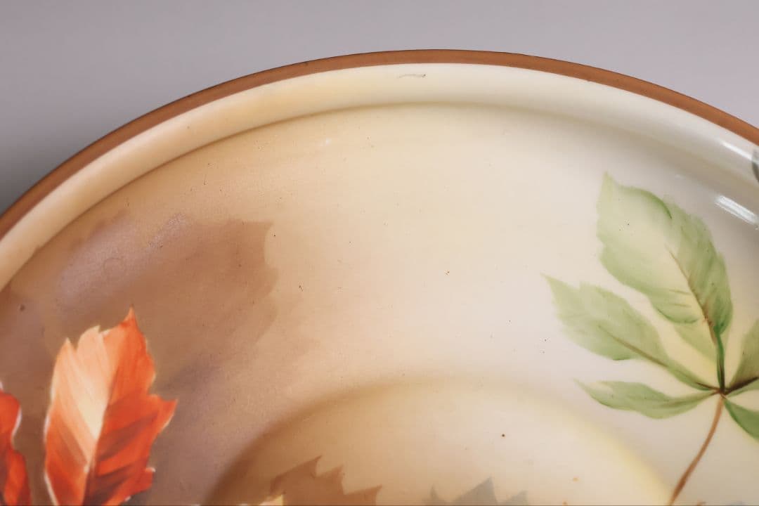 【CM292】オールドノリタケ 栗 鉢 皿 明治 菓子器 ボウル 日本 陶磁器