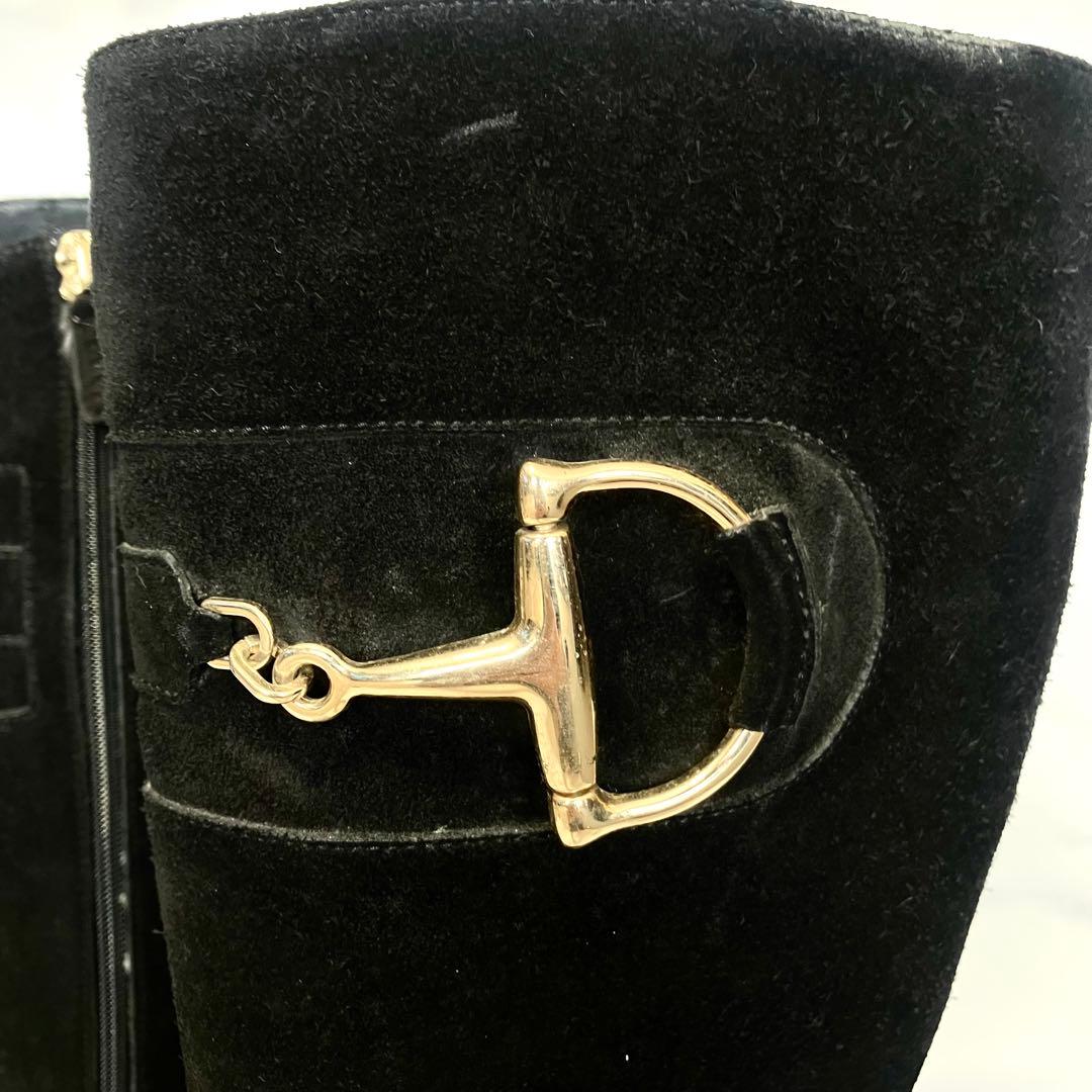 【期間限定特別価格】グッチ　GUCCI スエード　ロングブーツ　23cm