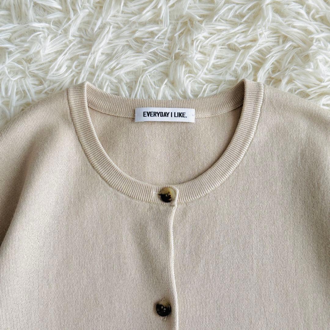 【未使用級】EVERYDAY I LIKE. クルーネック カーディガン