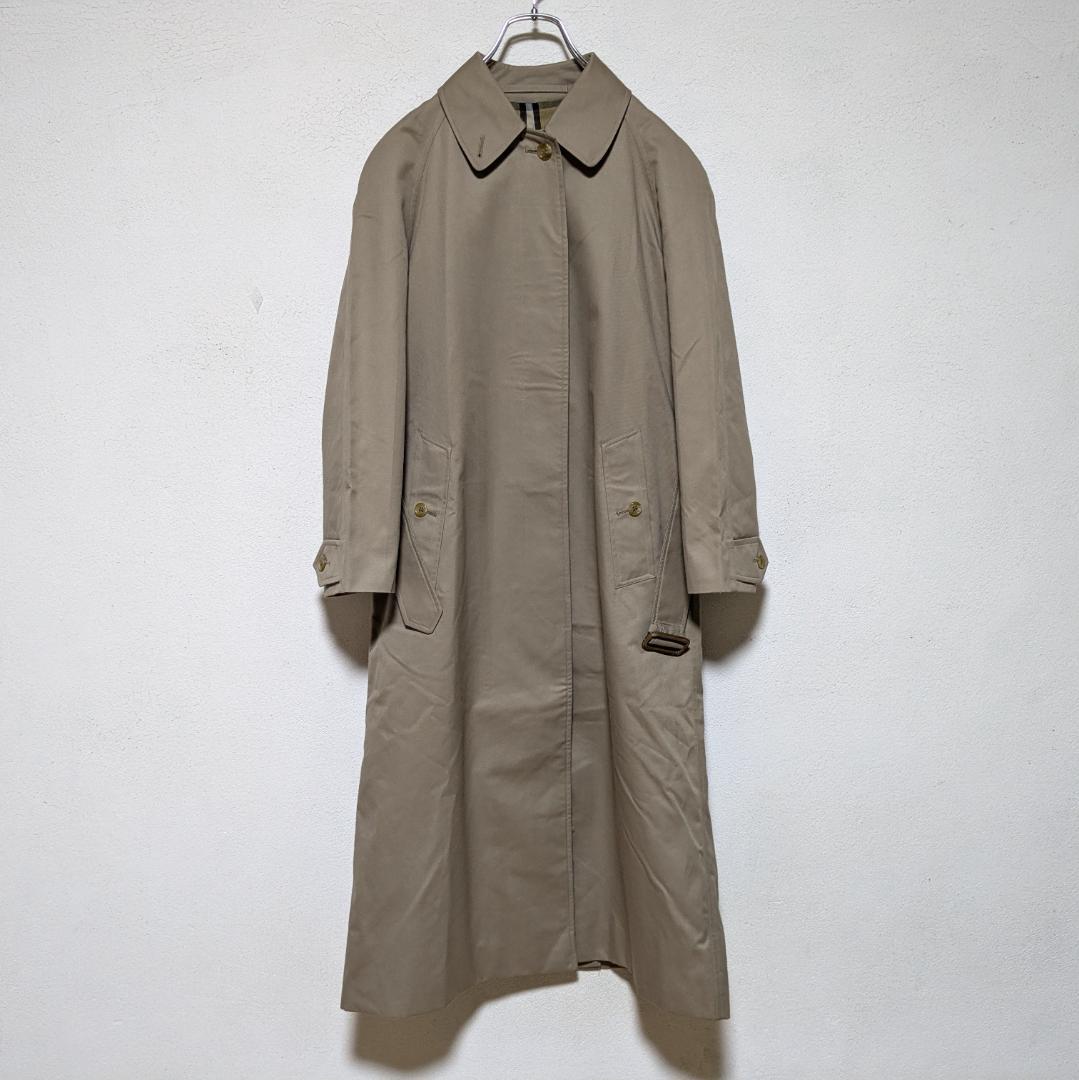 美品 英国製 80～90s バーバリー ステンカラーコート レディース 17