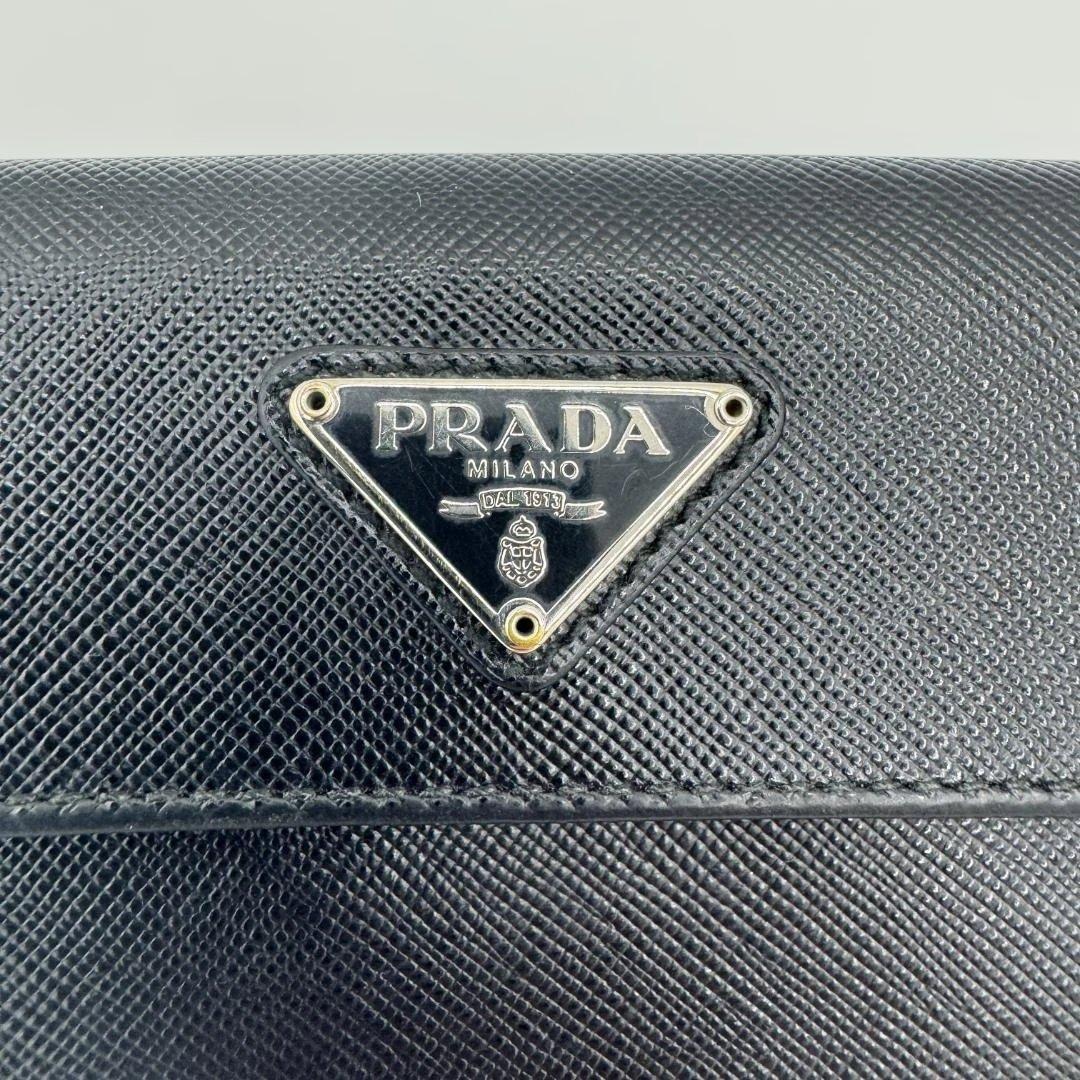 美品 プラダ PRADA サフィアーノ 折り財布 箱 ギャランティ付き