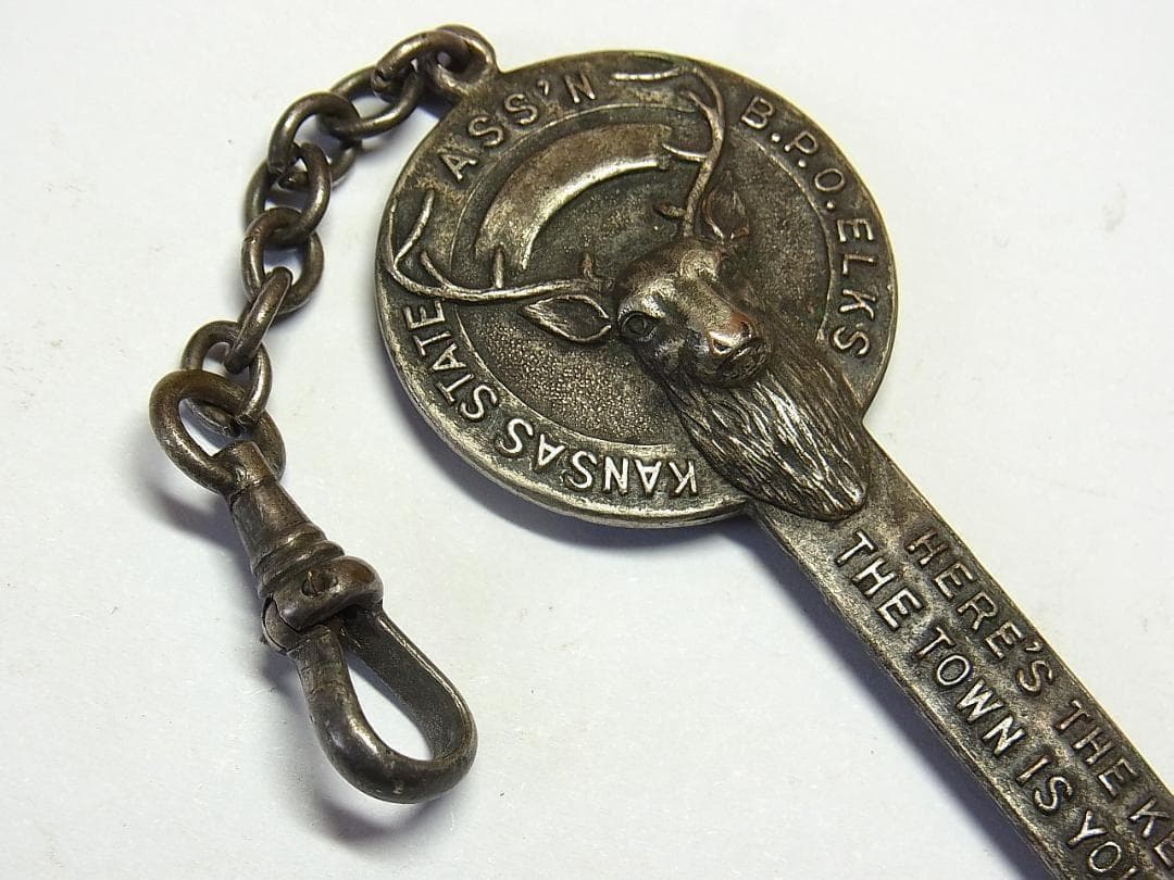 1911年 鹿の紋章 ヴィンテージ USA ウォッチフォブ アンティーク