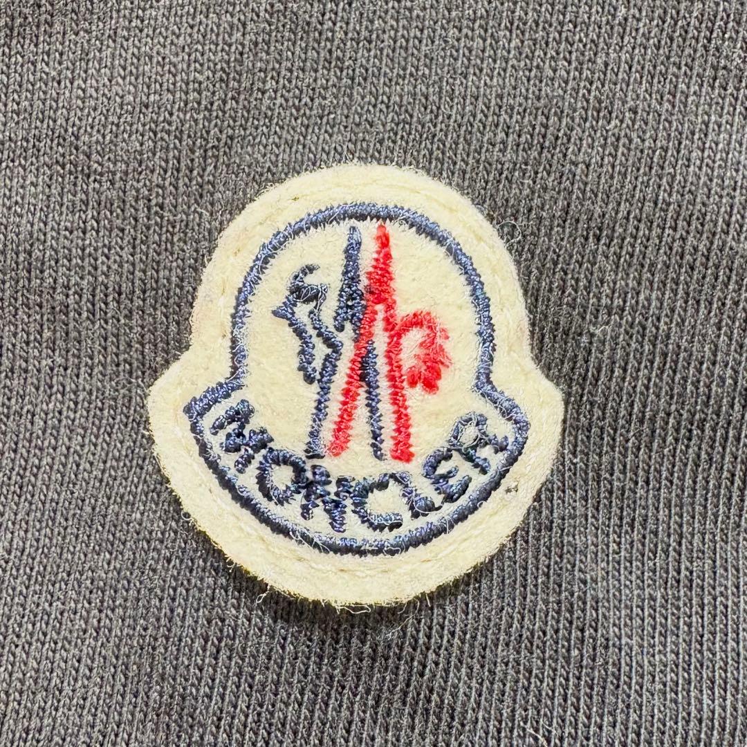 【美品】MONCLER Tシャツ 半袖 ロゴ 刺繍 マグリア ブラック M