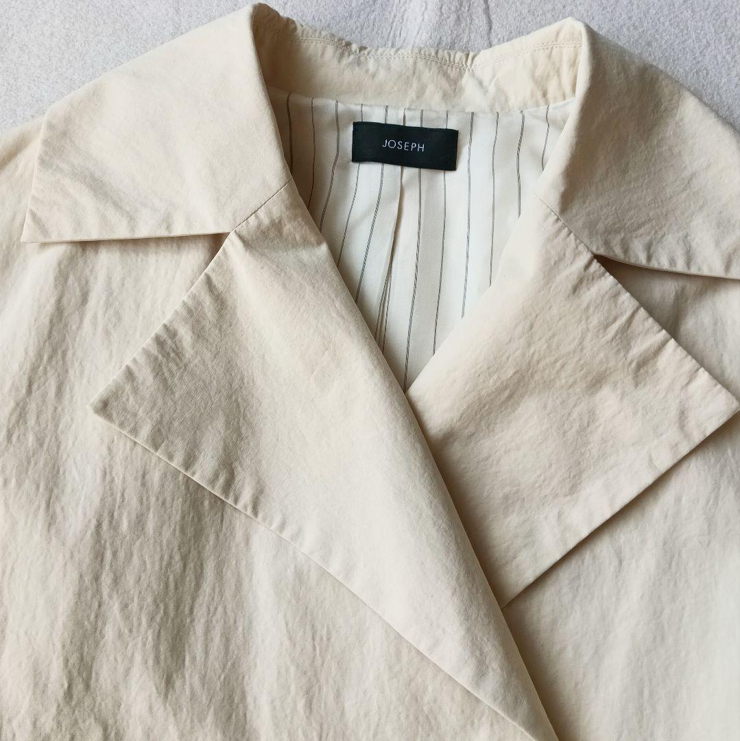 【JOSEPH】ミドル丈トレンチコート 40 ナイロン 21SS キナリ