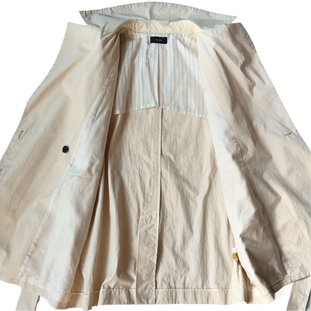 【JOSEPH】ミドル丈トレンチコート 40 ナイロン 21SS キナリ