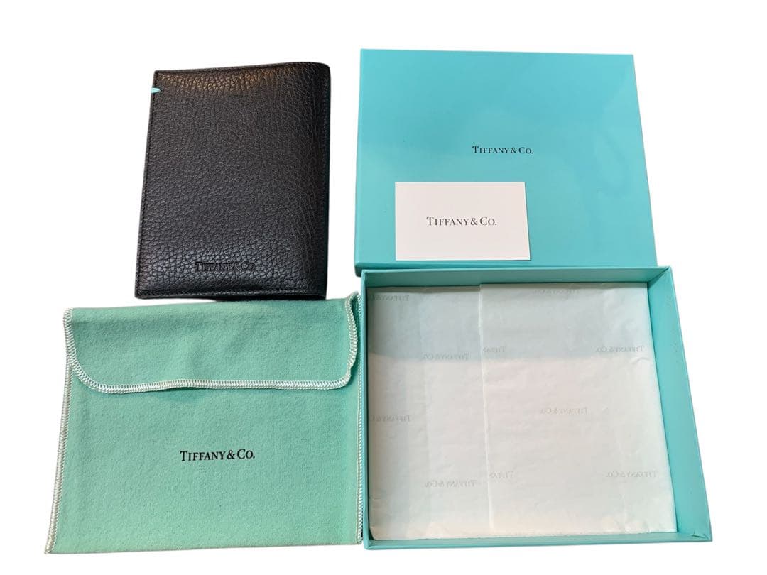 美品 TIFFANY&Co. ティファニー レザー パスポートケース 手帳カバー
