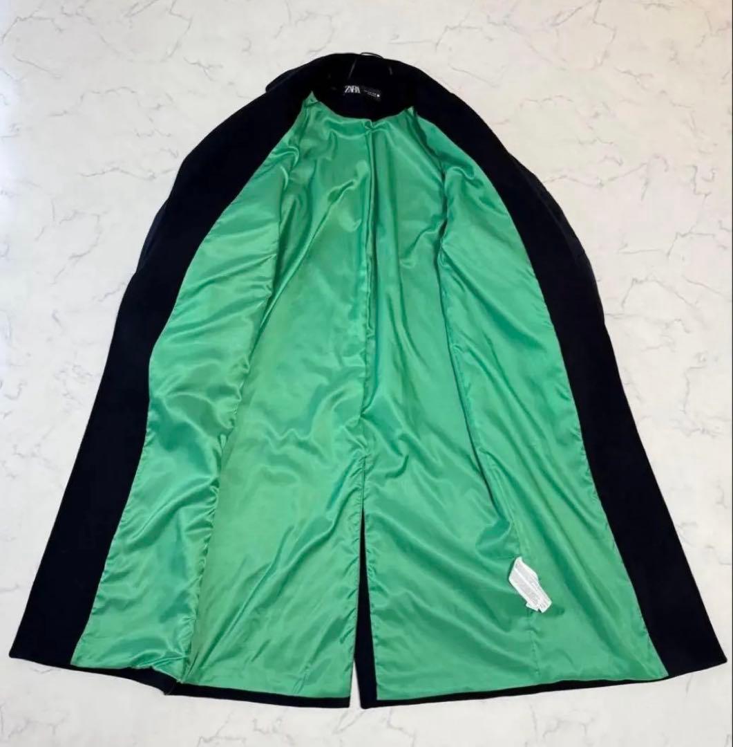 大人気完売 ZARA マッチングボンバーコート MA-1 ネイビー×グリーン Ｍ