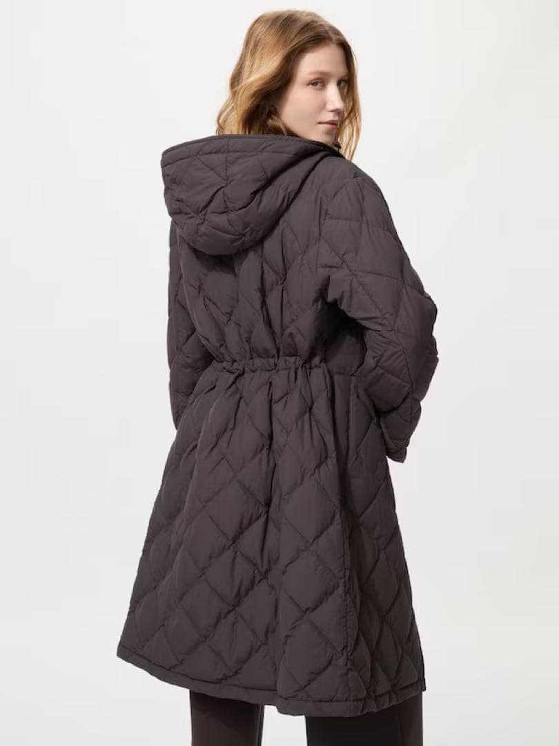 ユニクロ　BLACK サイズS黒完売　パフテックロングコートリラックスフィット