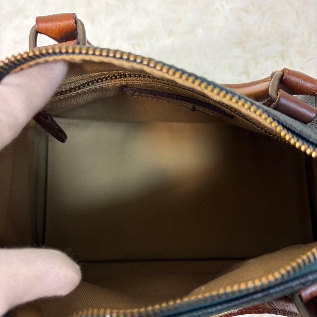 【✨美品✨】 ラルフローレン ミニボストンバッグ チェック柄 グリーン