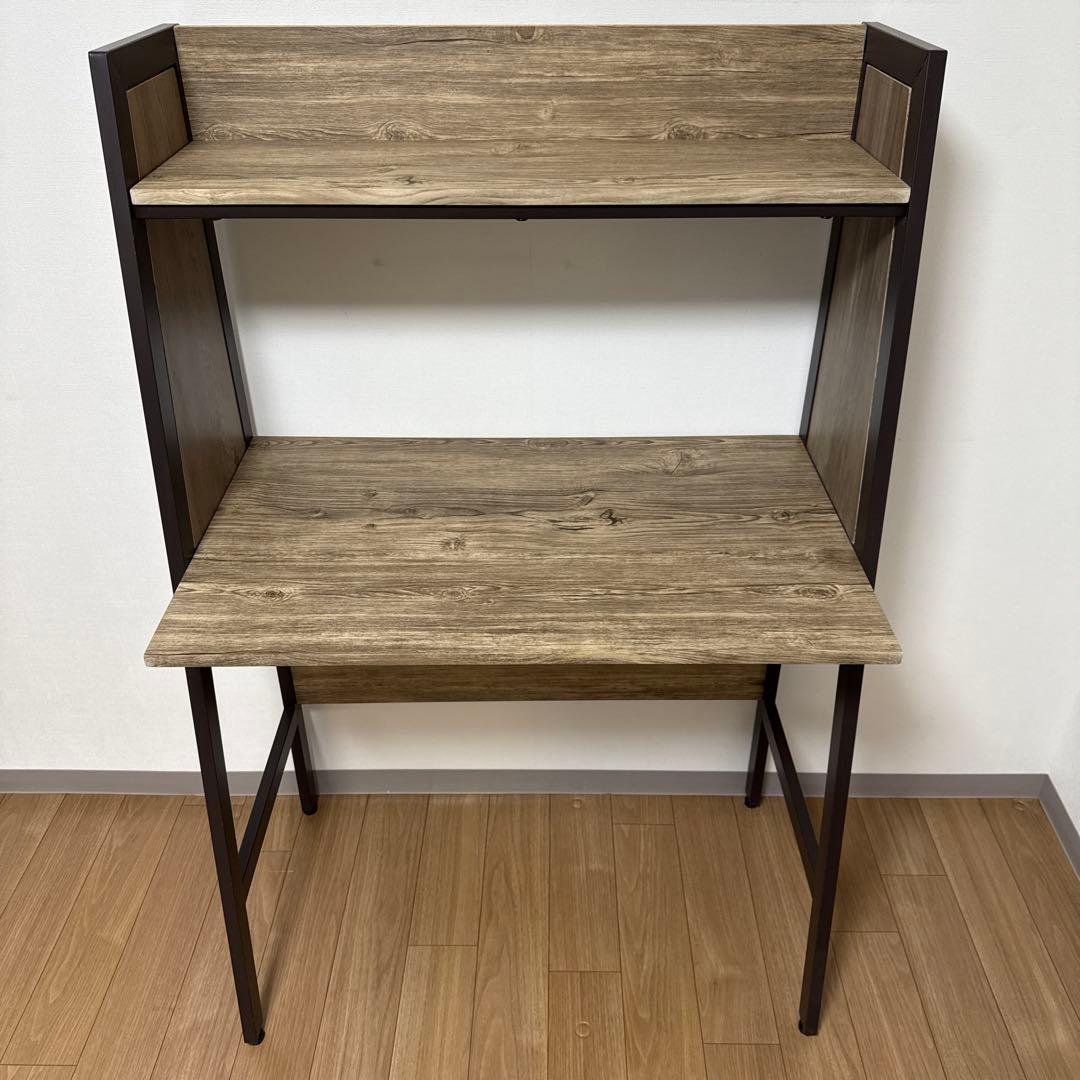 ブラウン木製パソコンデスク幅約90cm
