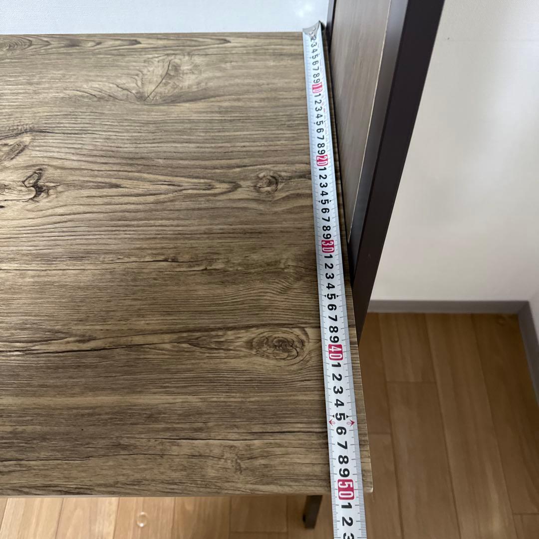 ブラウン木製パソコンデスク幅約90cm