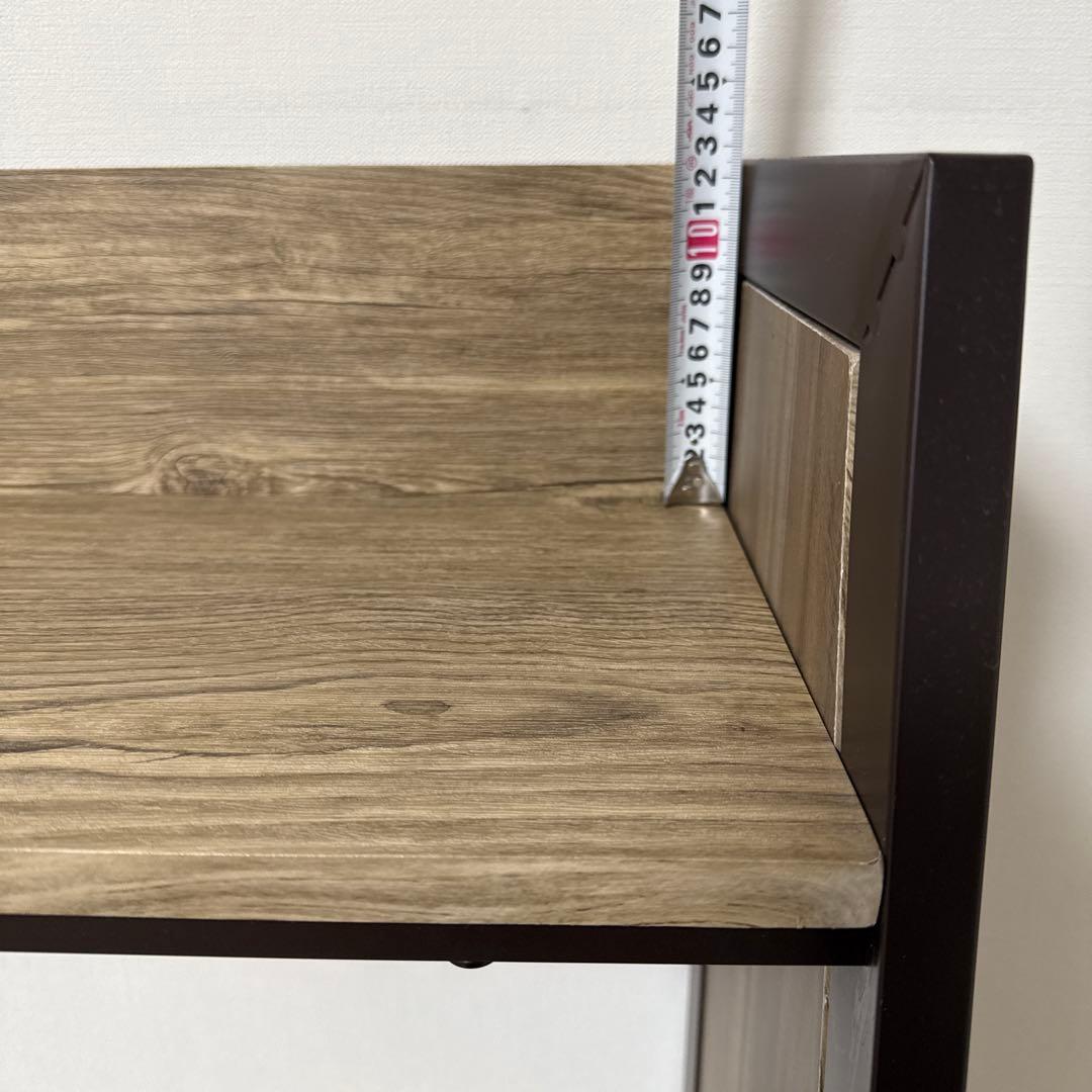ブラウン木製パソコンデスク幅約90cm
