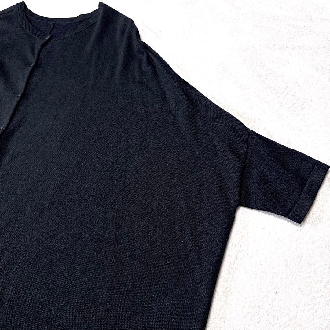 美品☆ BEARDSLEY シルク ウール ドルマンニットカーディガン ビック
