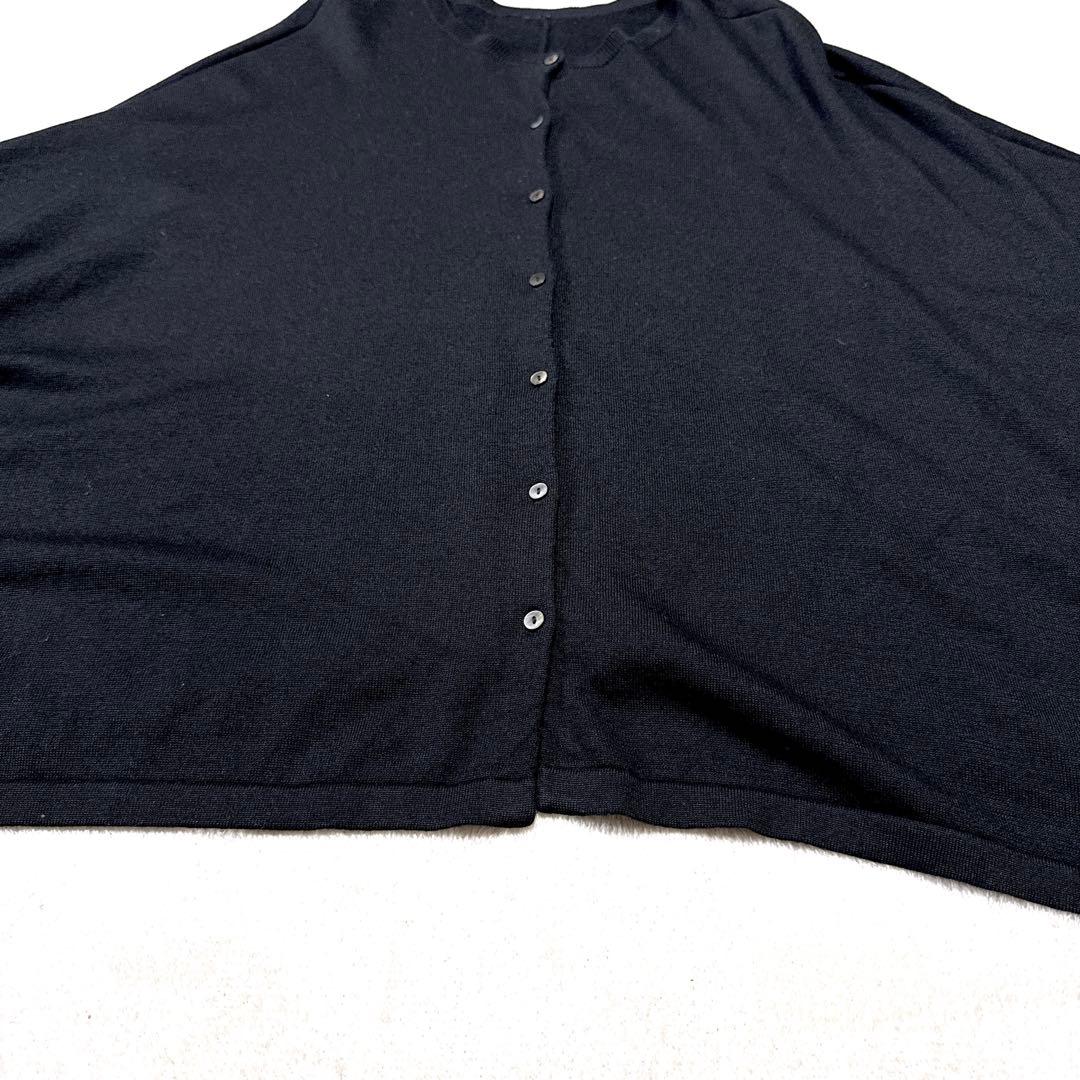 美品☆ BEARDSLEY シルク ウール ドルマンニットカーディガン ビック