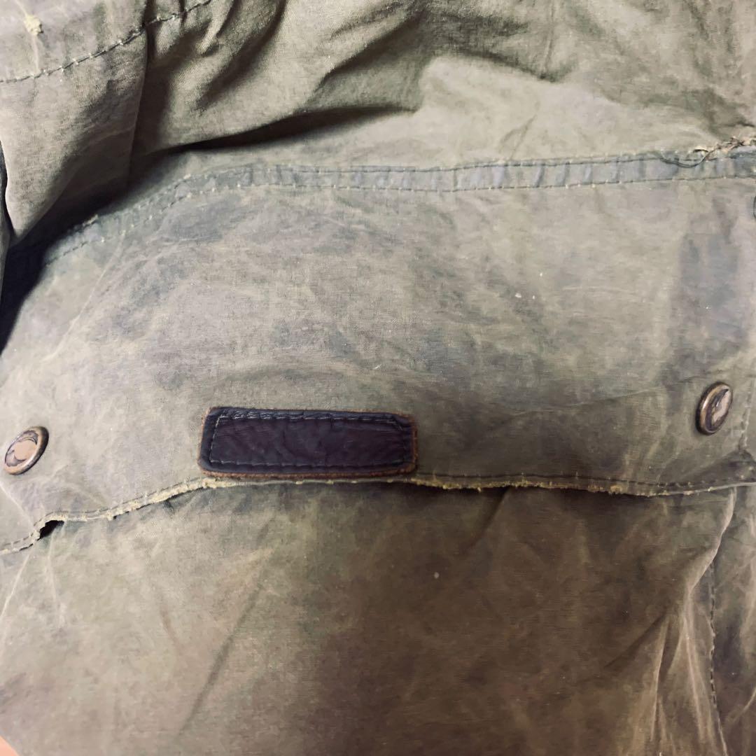Belstaff パーカー　ジャケット　オイルド　カーキ　XL