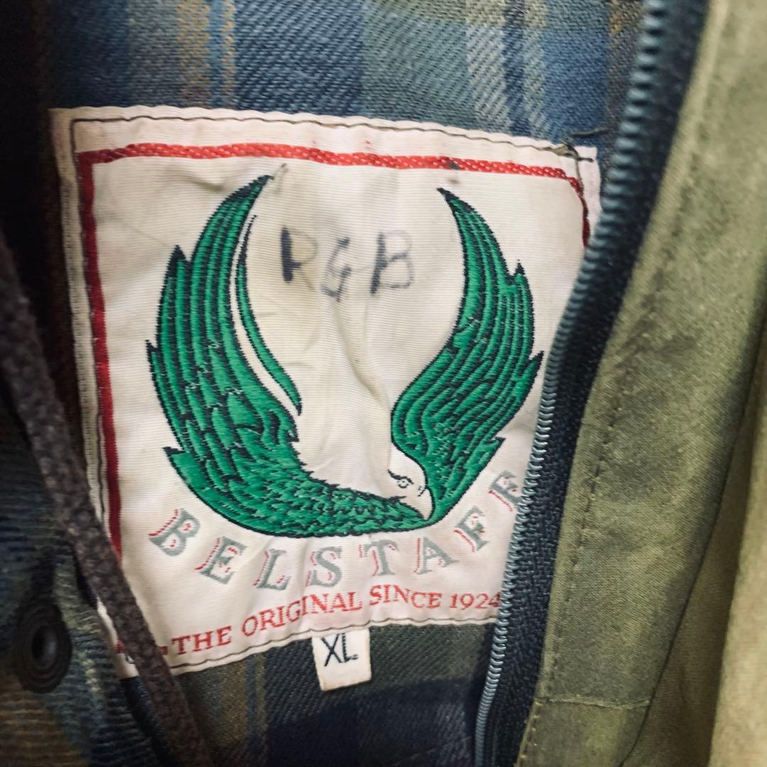 Belstaff パーカー　ジャケット　オイルド　カーキ　XL