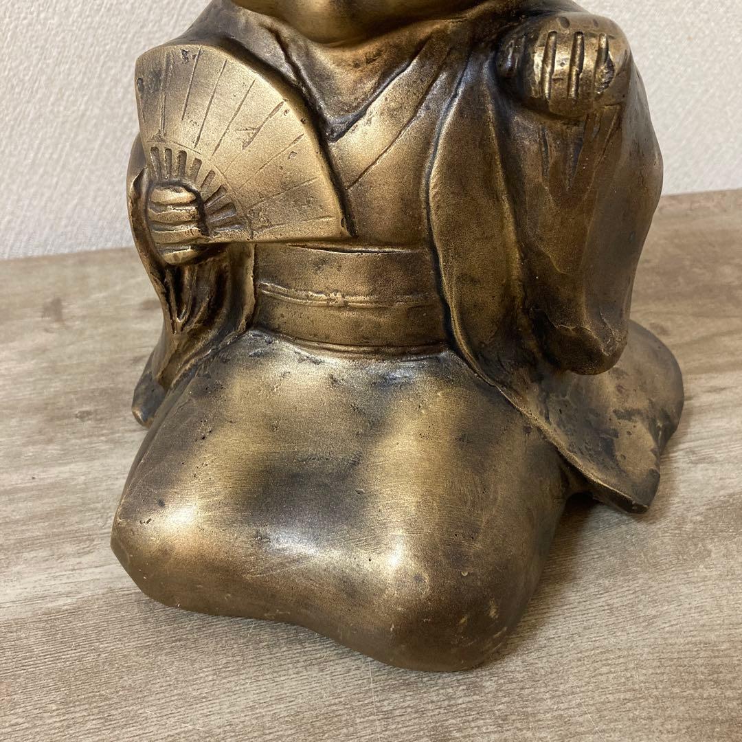 お多福　春画置物　縁起物　おかめ　招き　おたふく　高さ24センチ