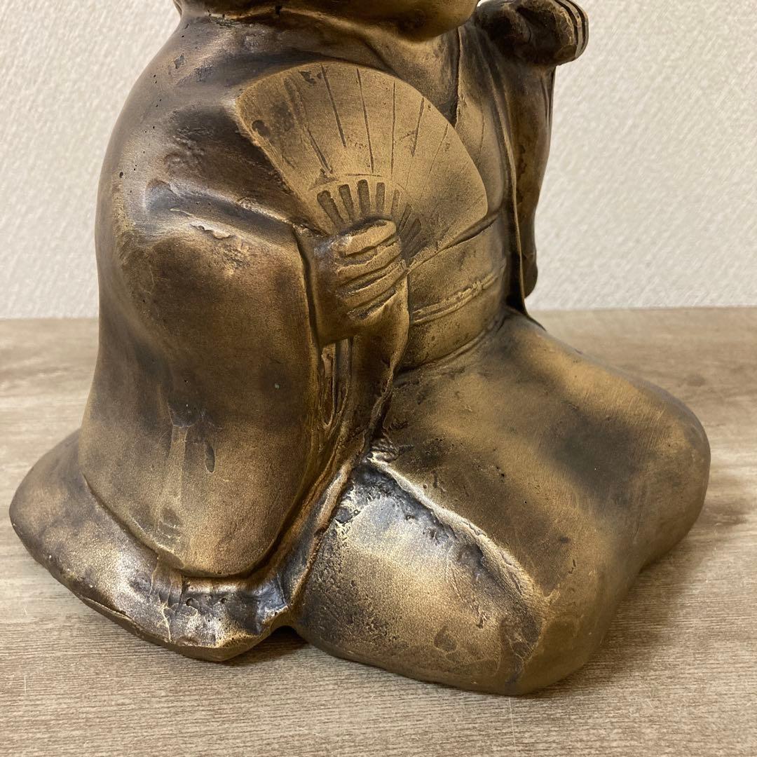 お多福　春画置物　縁起物　おかめ　招き　おたふく　高さ24センチ