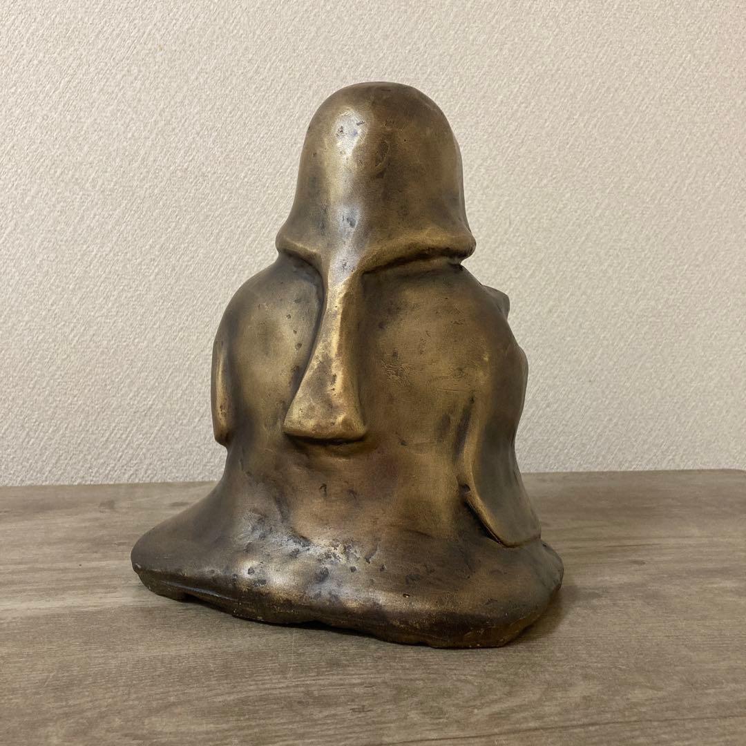 お多福　春画置物　縁起物　おかめ　招き　おたふく　高さ24センチ