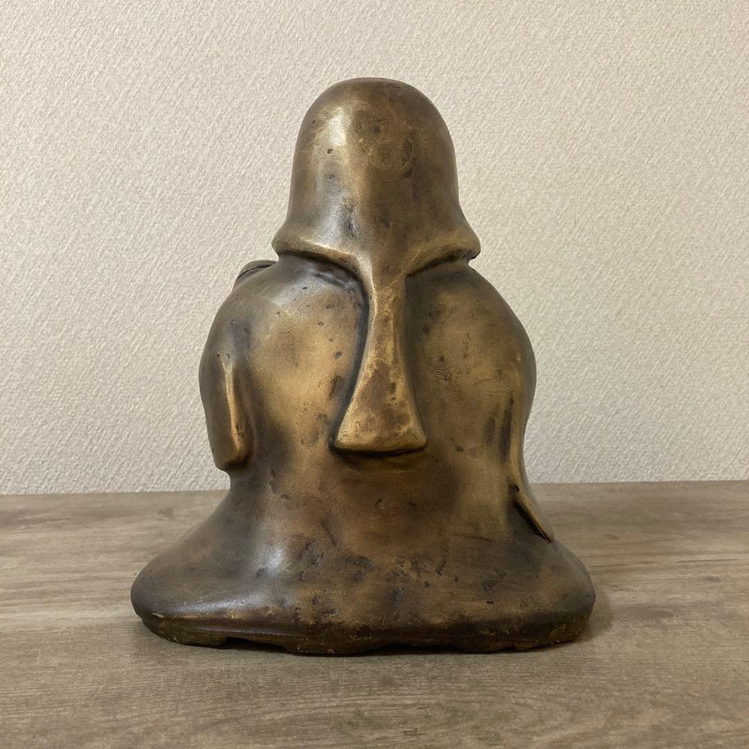 お多福　春画置物　縁起物　おかめ　招き　おたふく　高さ24センチ
