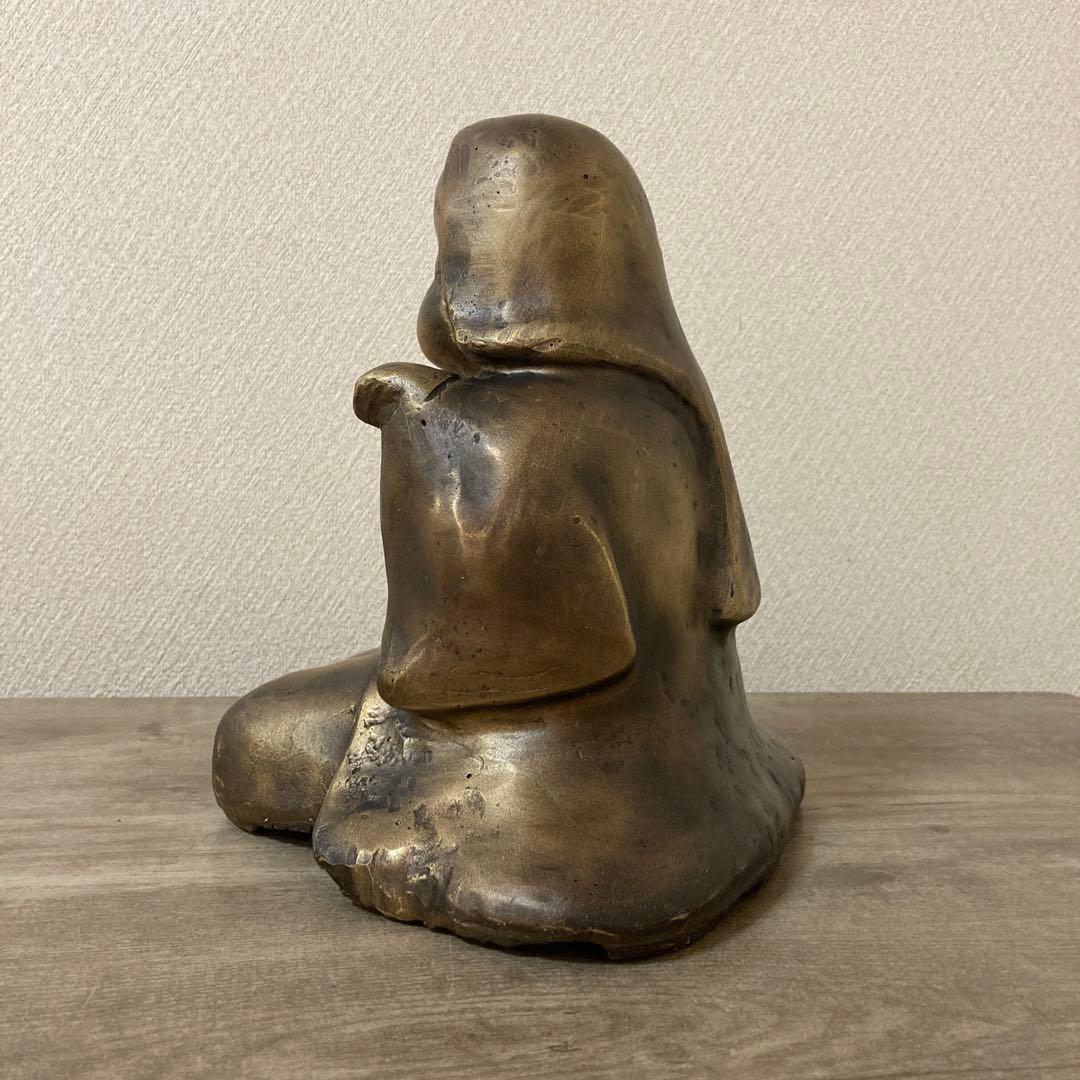お多福　春画置物　縁起物　おかめ　招き　おたふく　高さ24センチ