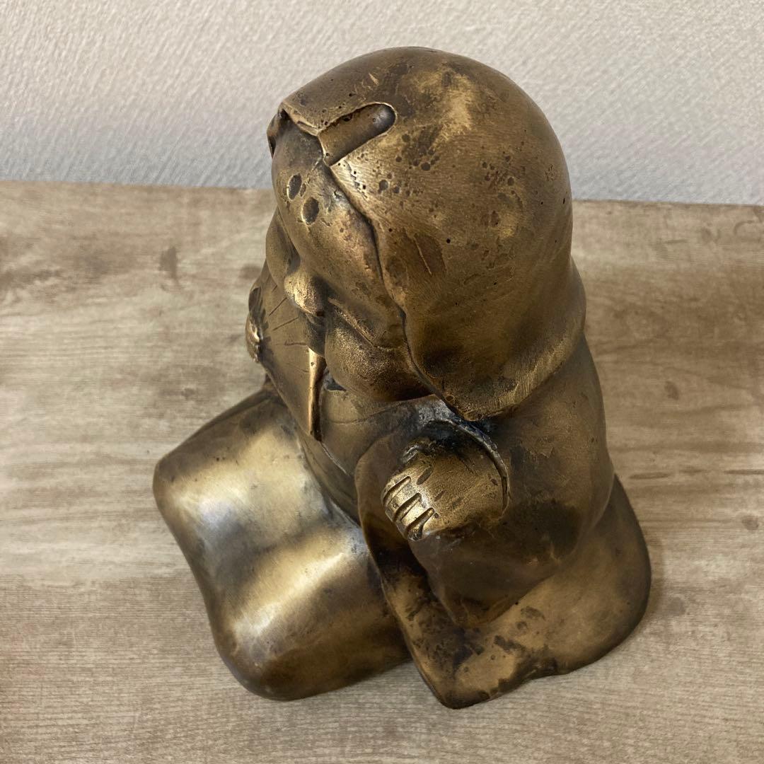 お多福　春画置物　縁起物　おかめ　招き　おたふく　高さ24センチ
