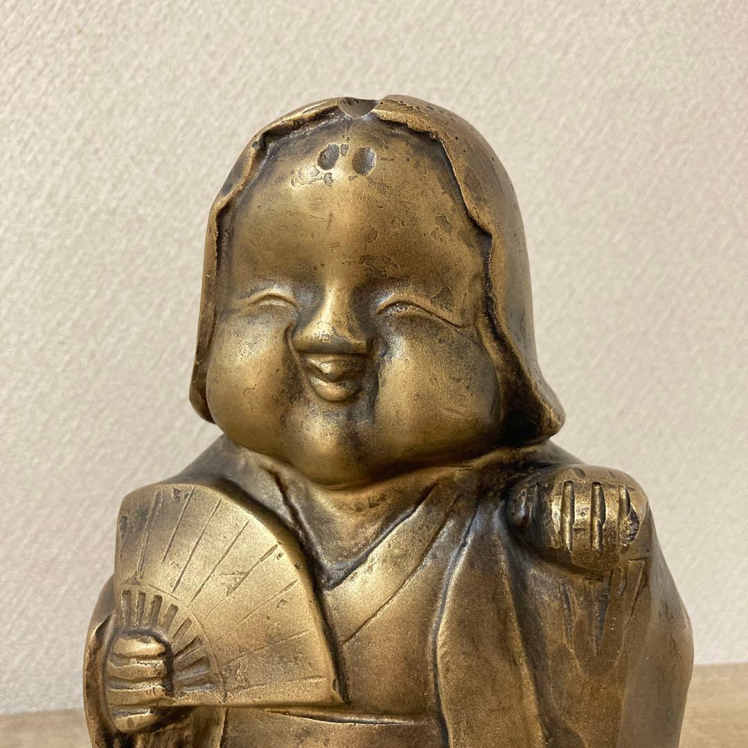 お多福　春画置物　縁起物　おかめ　招き　おたふく　高さ24センチ