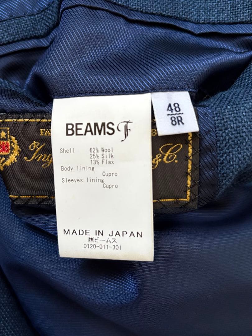 BEAMS F/ ロロピアーナ ミックスファブリック ソリッド ジャケット
