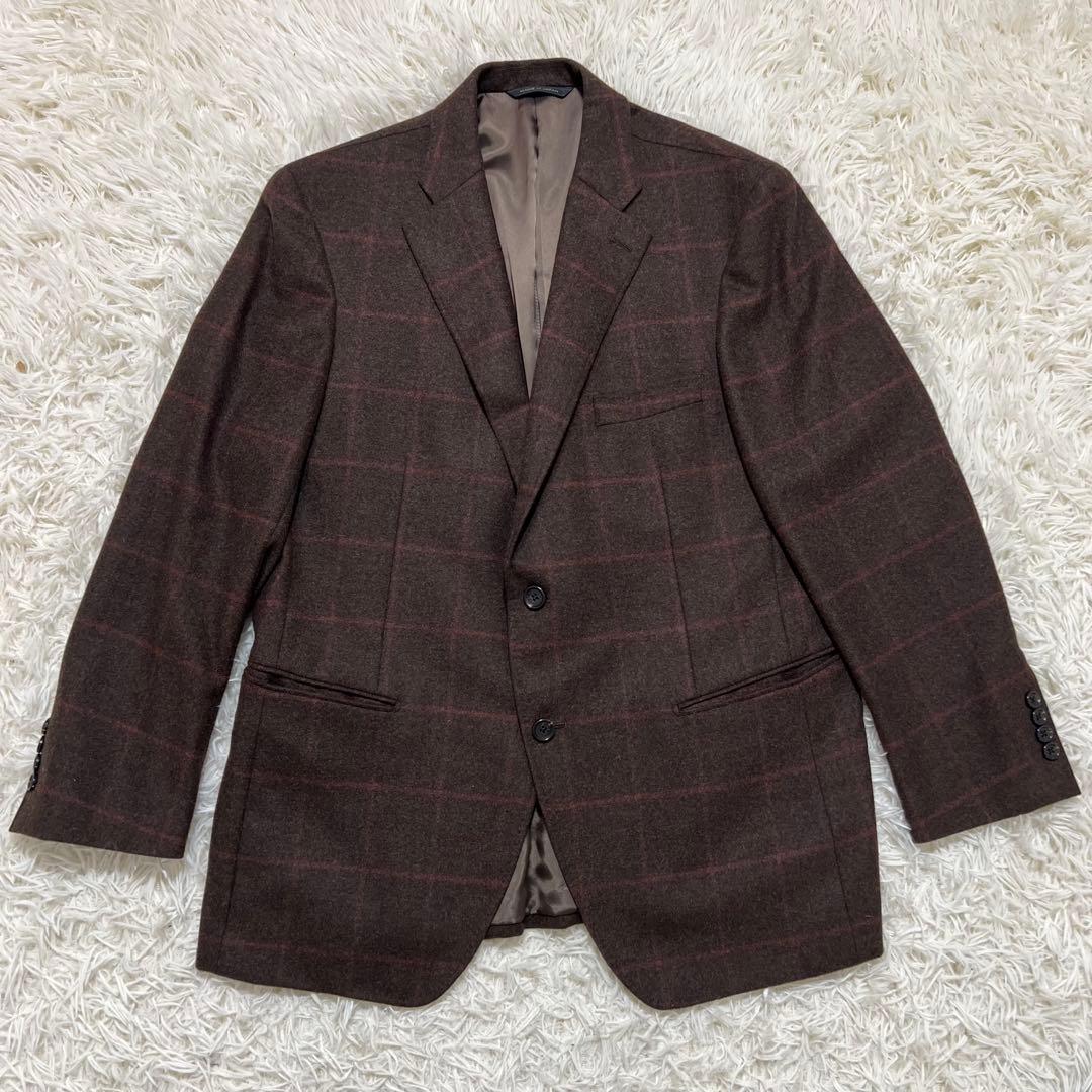 ダーバン　テーラードジャケット　ロロピアーナ　チェック　シルク混　BB5 日本製