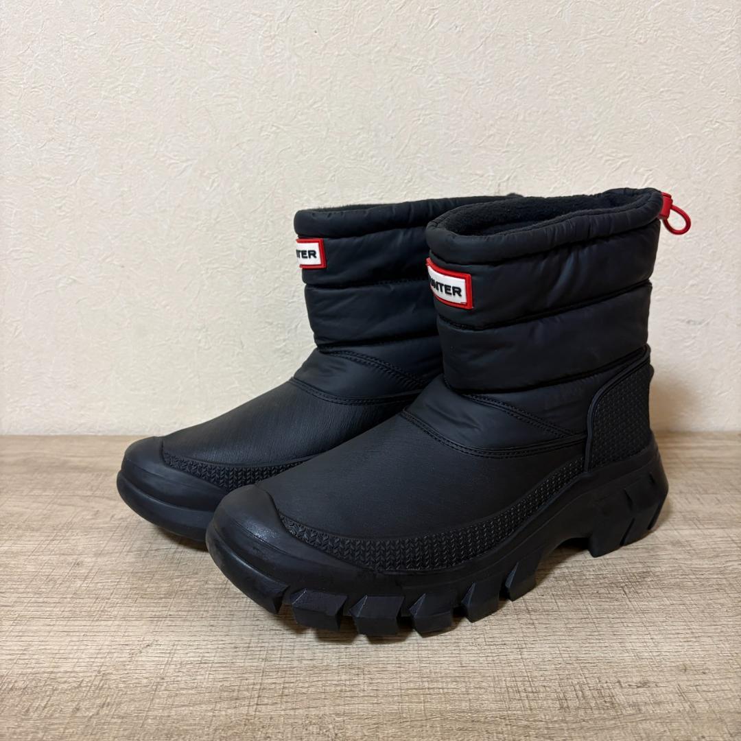 HUNTER イントレピッド ショートスノーブーツ 25cm ブラック