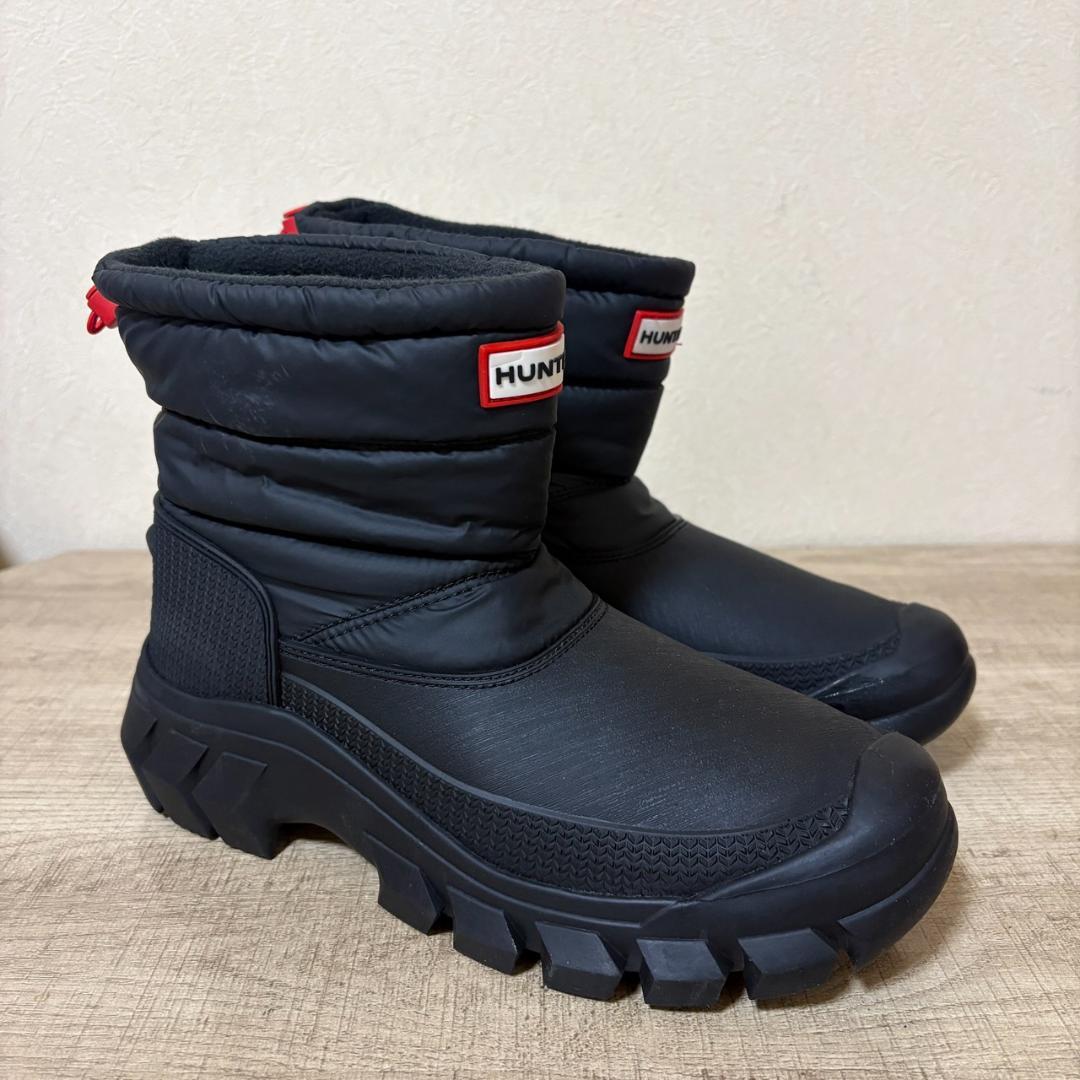 HUNTER イントレピッド ショートスノーブーツ 25cm ブラック