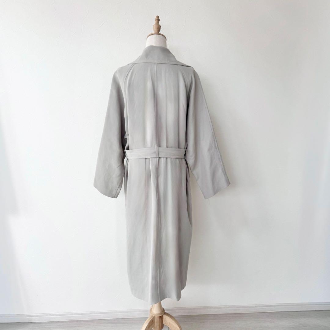 IENA／定価3.9万円／オーバーチェスタートレンチコート ニュアンスグリーン