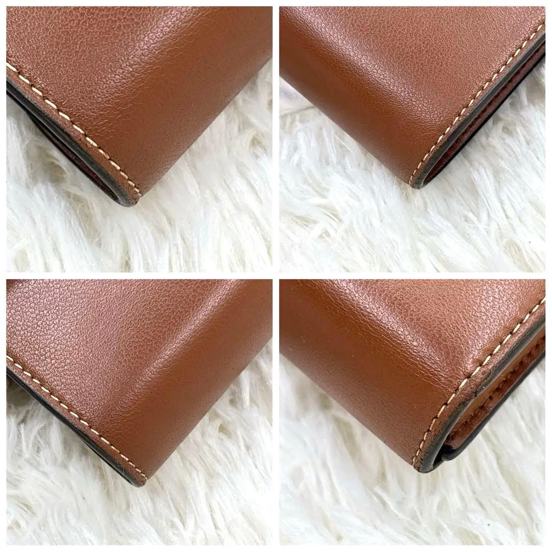 大人気✨CELINE トリオンフ スモール フラップ ウォレット 三つ折り タン