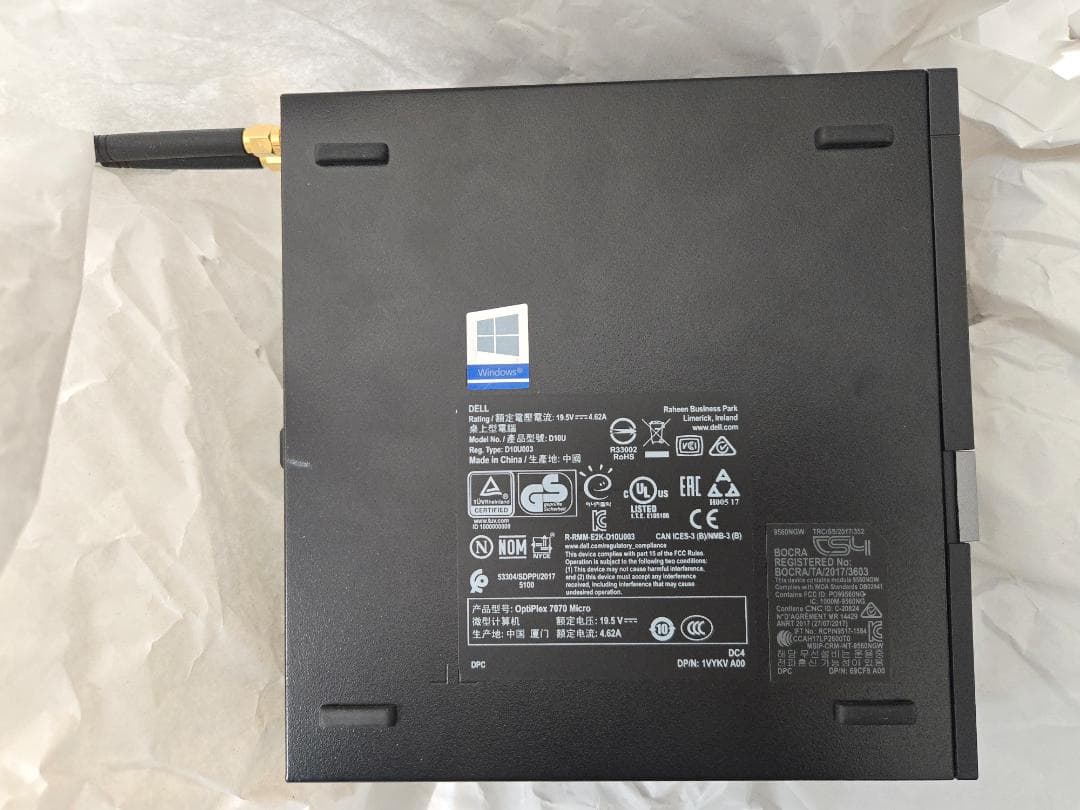 Dell OptiPlex 7070Micro 9世代 i7 省電力コア