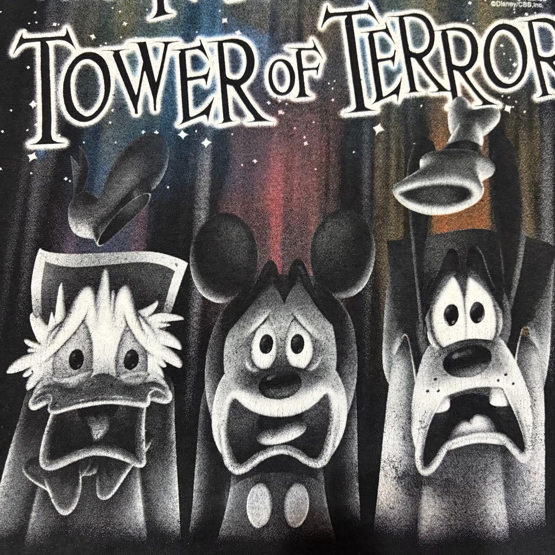 ぼのレア 00s Disney タワーオブテラー XLミキフレ落下Tシャツ
