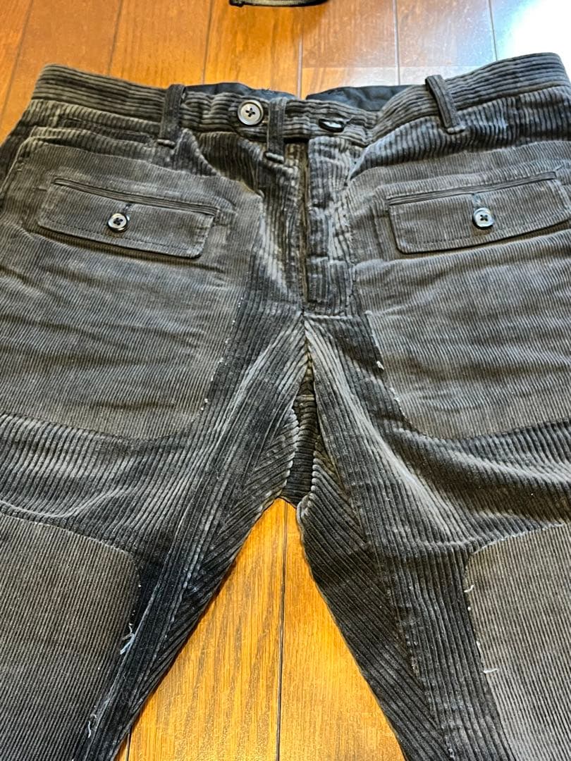 美品ミハラヤスヒロ 異種コーデュロイパッチワークパンツ サイズS グレー