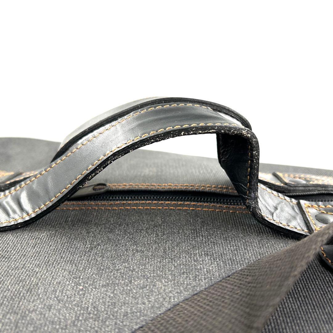 ダンヒル 752 ダンボストンバッグ 2way レザー PVC ブラック 大容量
