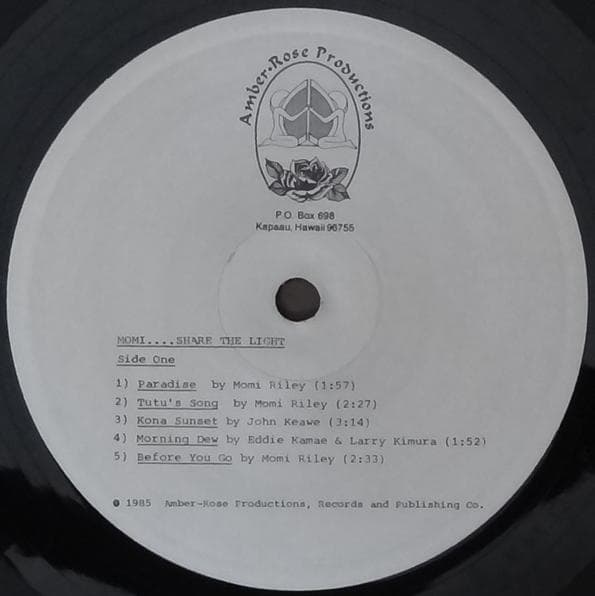 洋楽 Share The Light / Momi Riley 1985 Hawaii