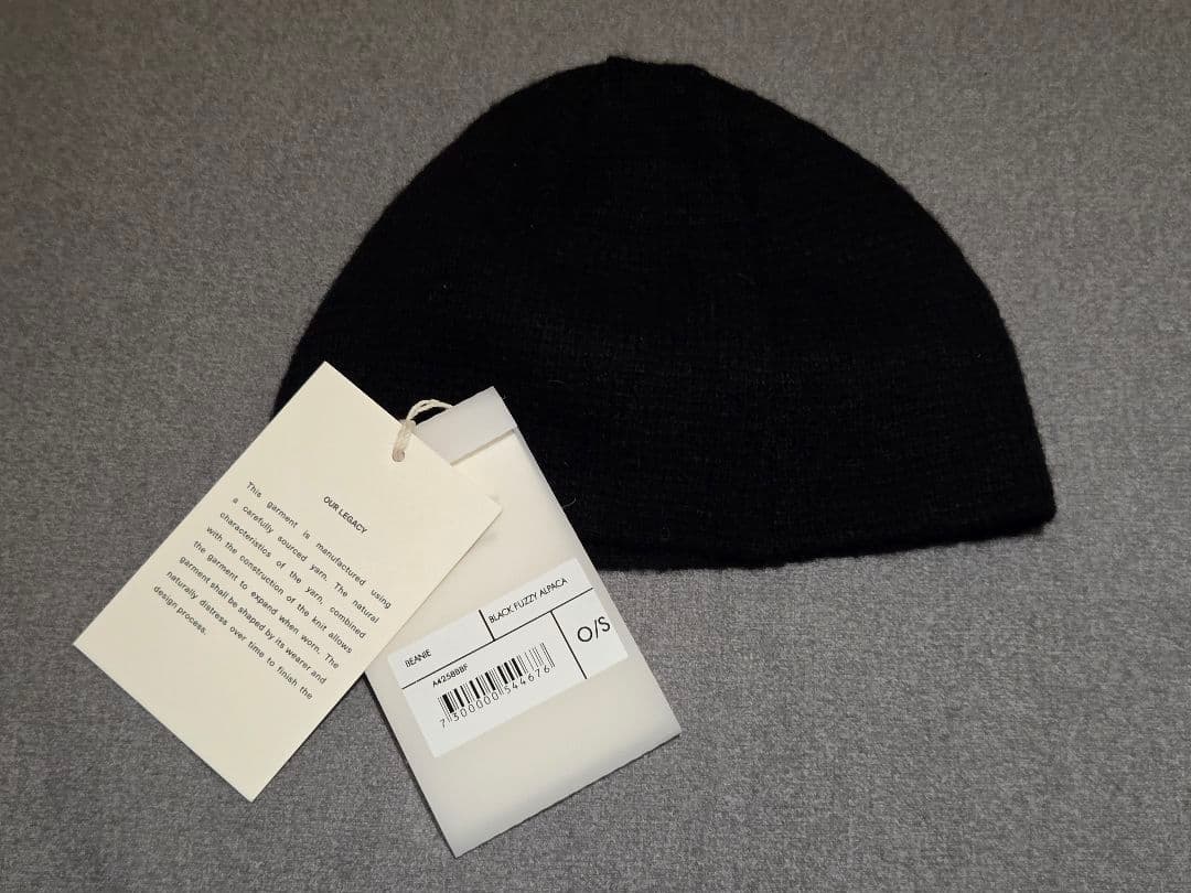帽子 OUR LEGACY BLACK FUZZY ALPACA BEANIE