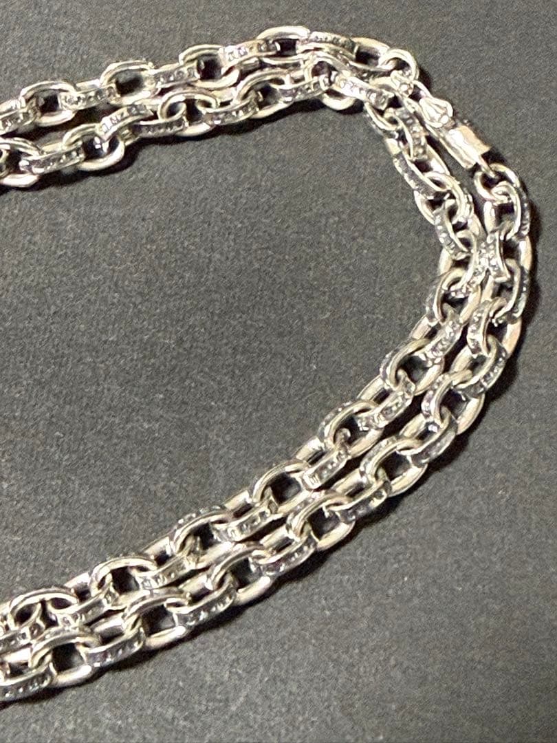 ペーパーチェーンネックレス　55cm シルバー925